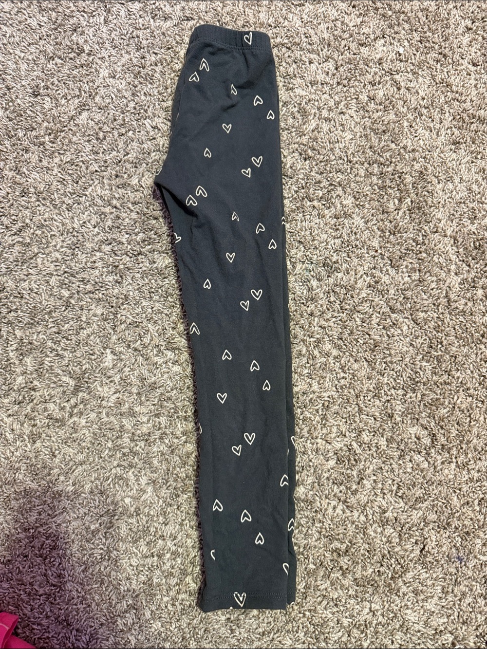 Kids gray Heart Print Leggings